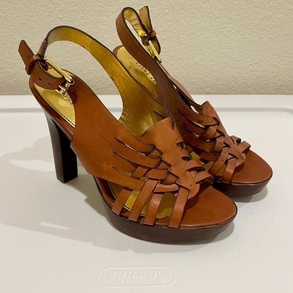 Strappy Huarache Like Heels - Picture 1 of 3